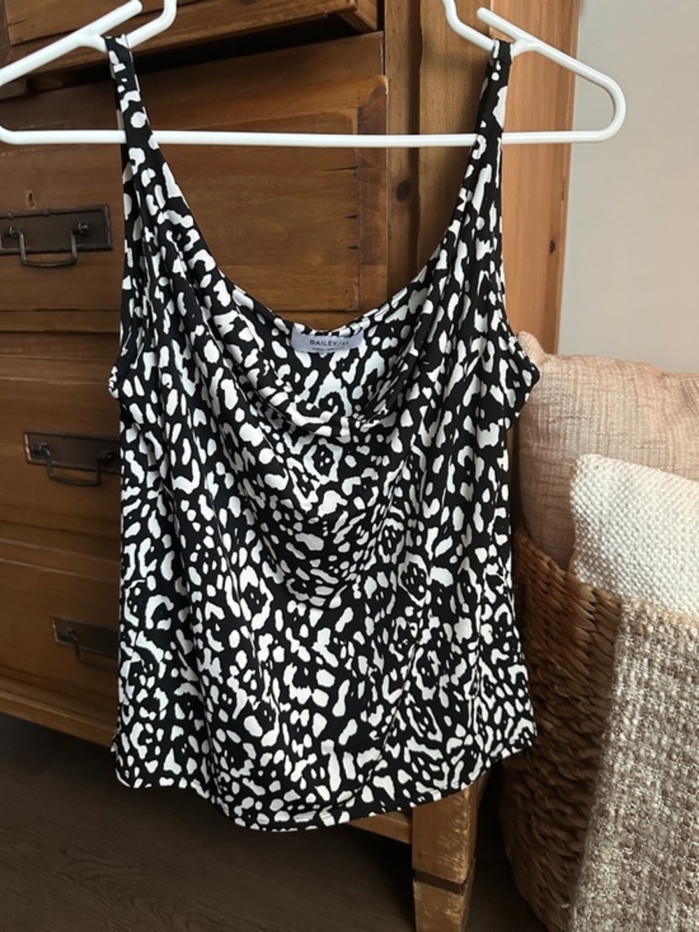 Bailey 44 Black & White Cowl Neck Camisole